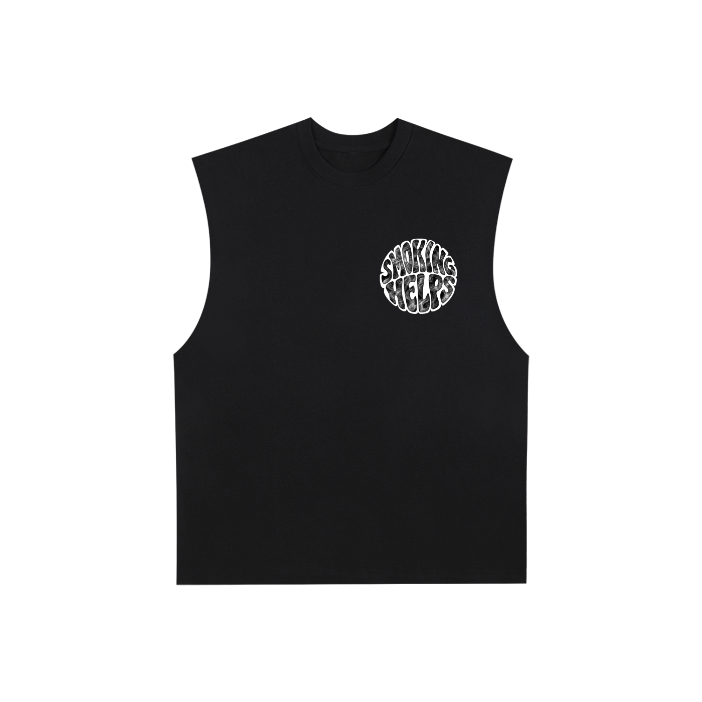 Raw Edge Cotton Smoking Helps Vest