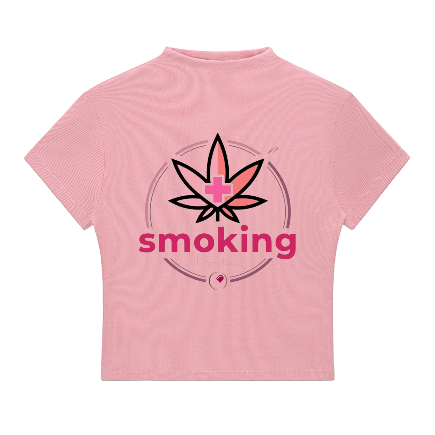 Smoking Helps Essential Slim Fit Mock Neck T-Shirt