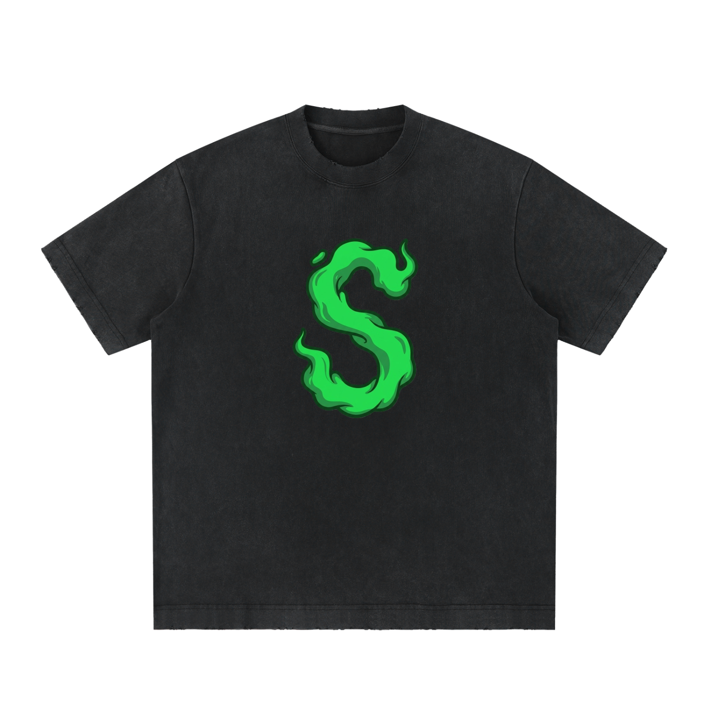 Heavyweight Vintage Washed Frayed T-Shirt S Branded