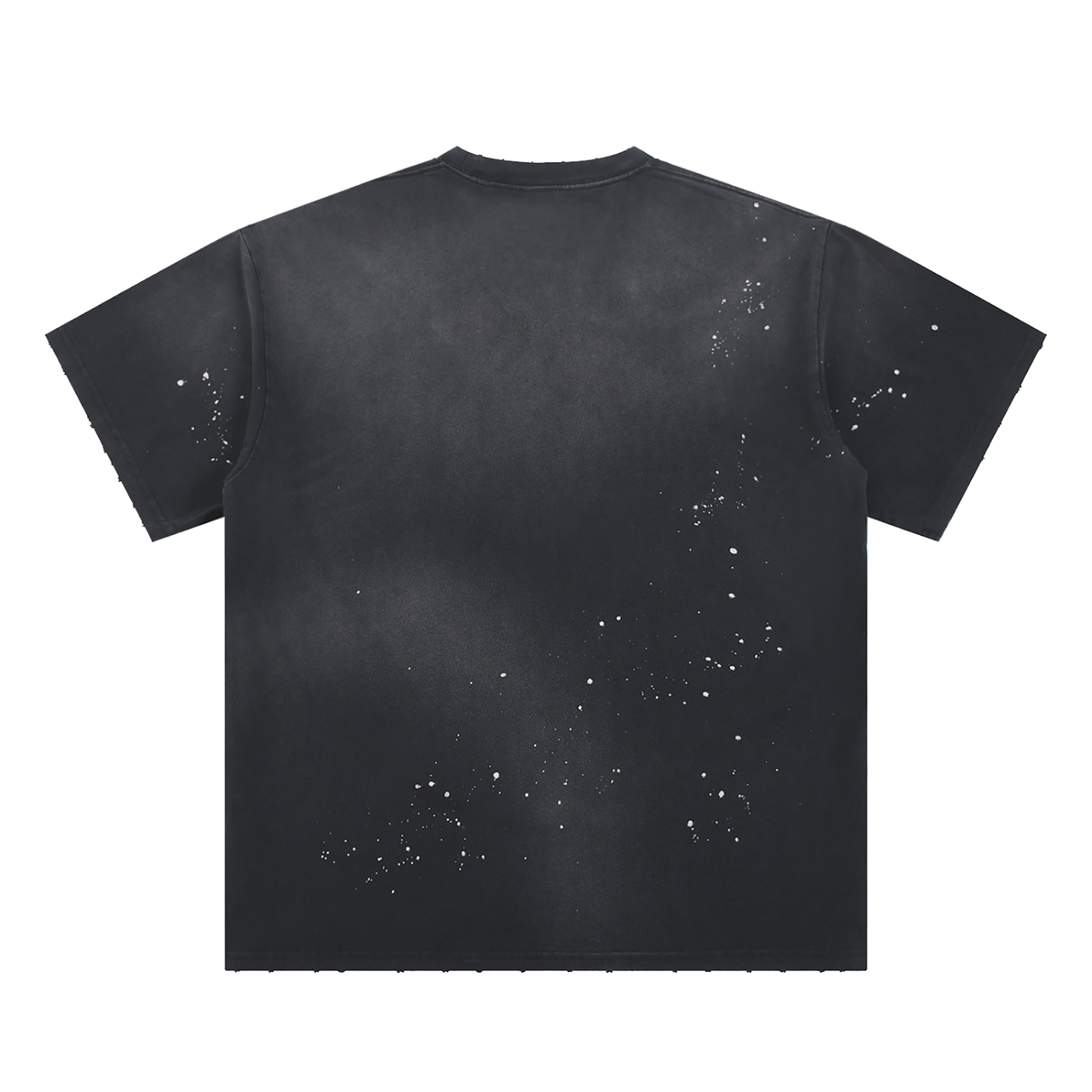 Smoking Helps Hand-Frayed Sunfade Paint Splatter T-Shirt