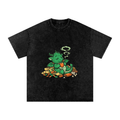 Smoking Helps - Ember Design - Snow Washed Oversized Cotton T-Shirt