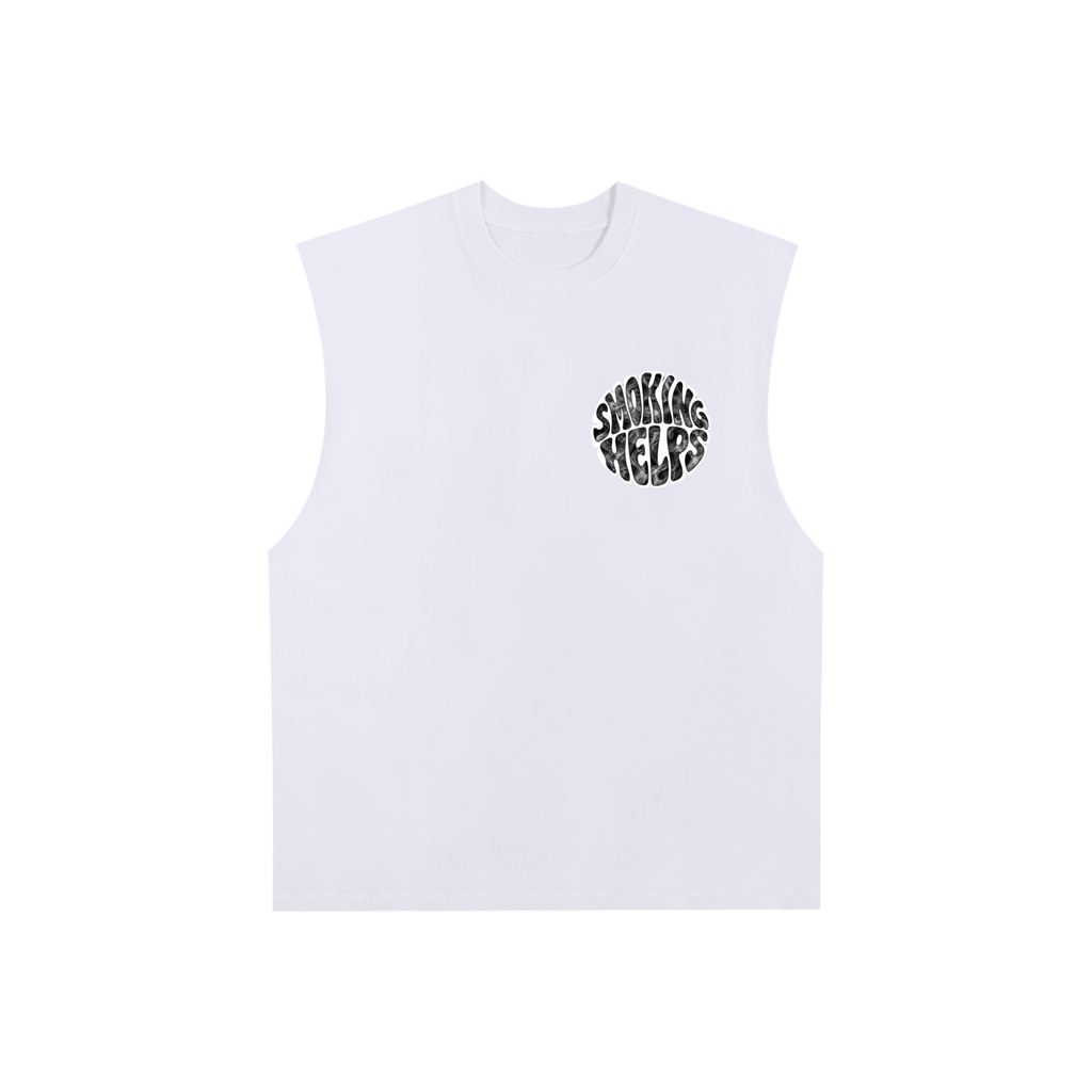 Raw Edge Cotton Smoking Helps Vest