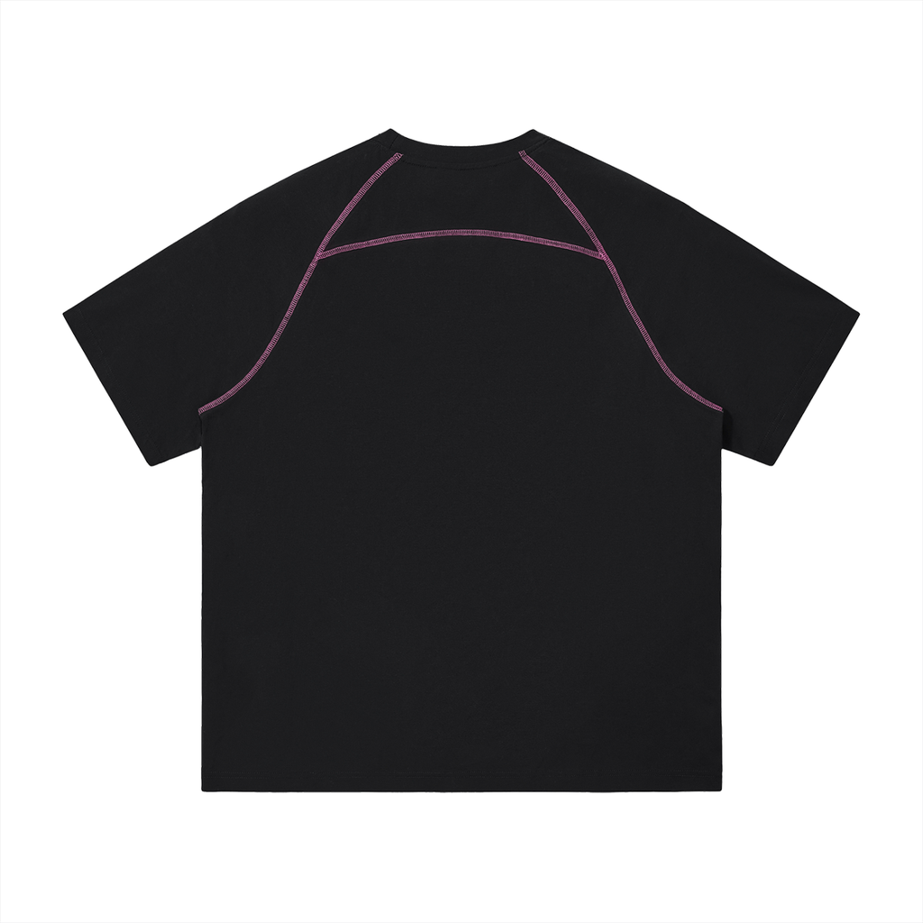 Smoking Helps Pink Honey Drip Contrast Stitch Raglan T-Shirt