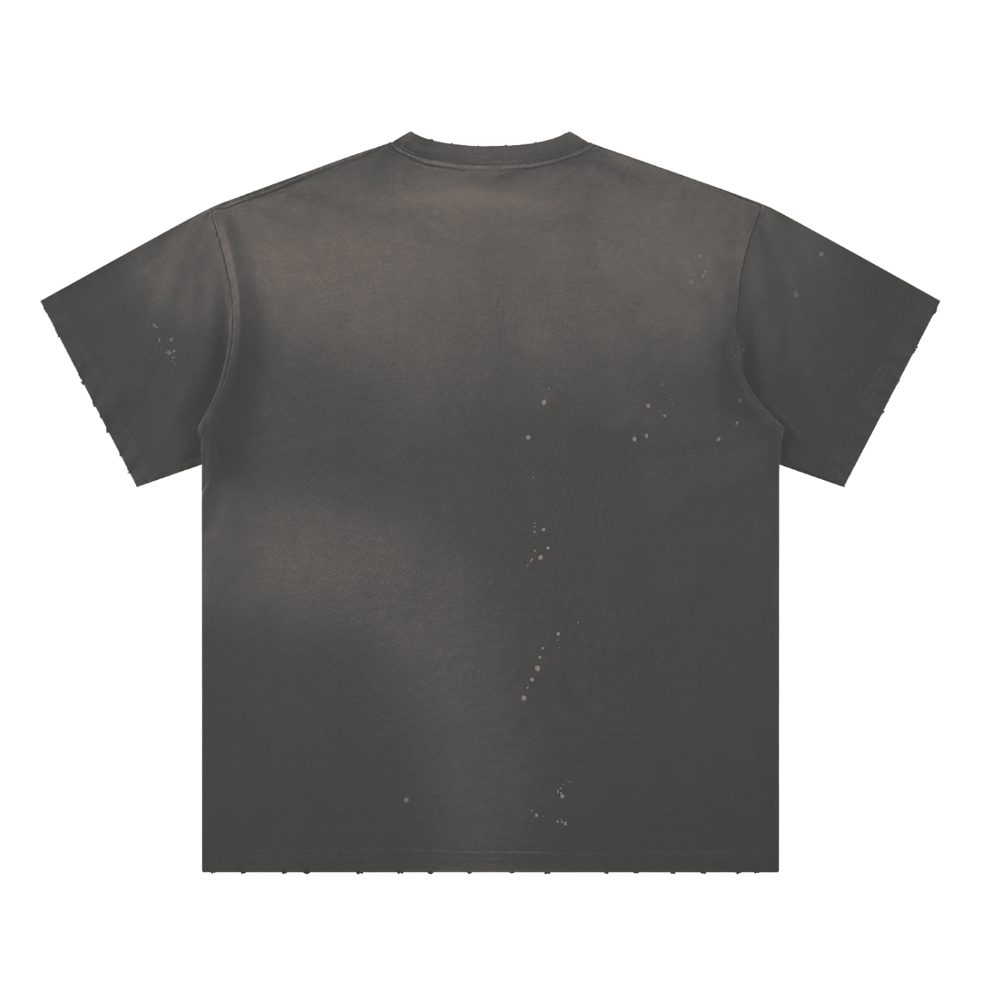 Smoking Helps Hand-Frayed Sunfade Paint Splatter T-Shirt