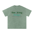 Smoking Helps Snow Washed Oversized Cotton T-Shirt