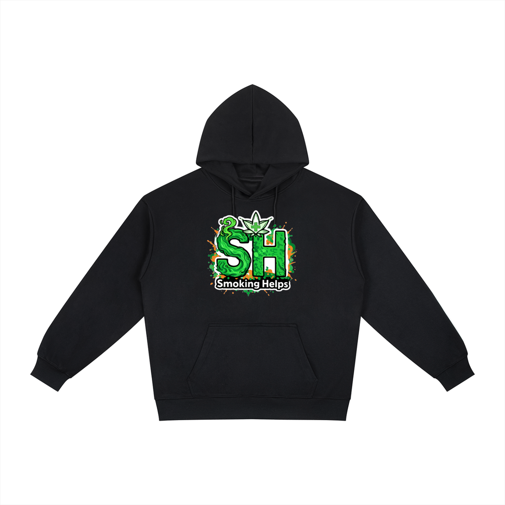 Smoking Helps SH Branded Relaxed Fit Hoodie