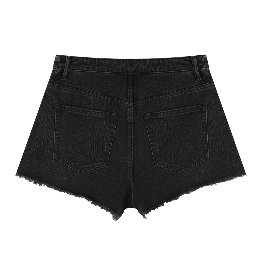 Women's Vintage Demin High Rise Smoking Helps Shorts