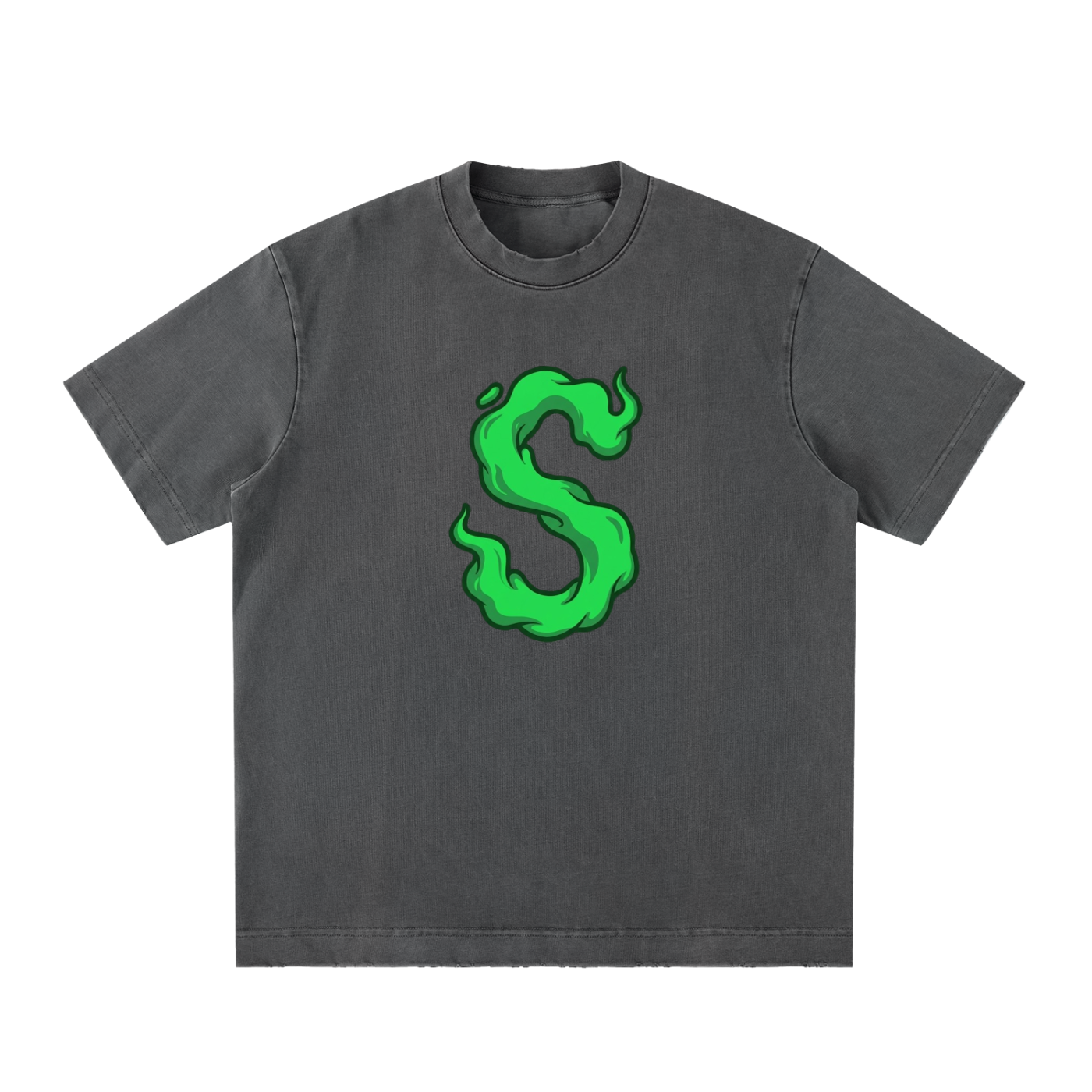 Heavyweight Vintage Washed Frayed T-Shirt S Branded